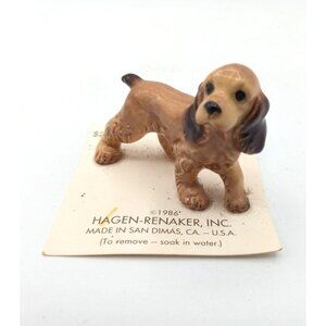 Cocker Spaniel Puppy Hagen Renaker Vintage 1986 2 Inch Bone China Miniature Dog